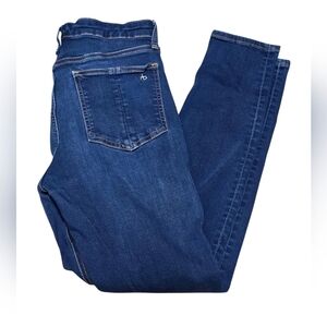 rag & bone High-Rise Women's Jeans in Dark Blue Denim